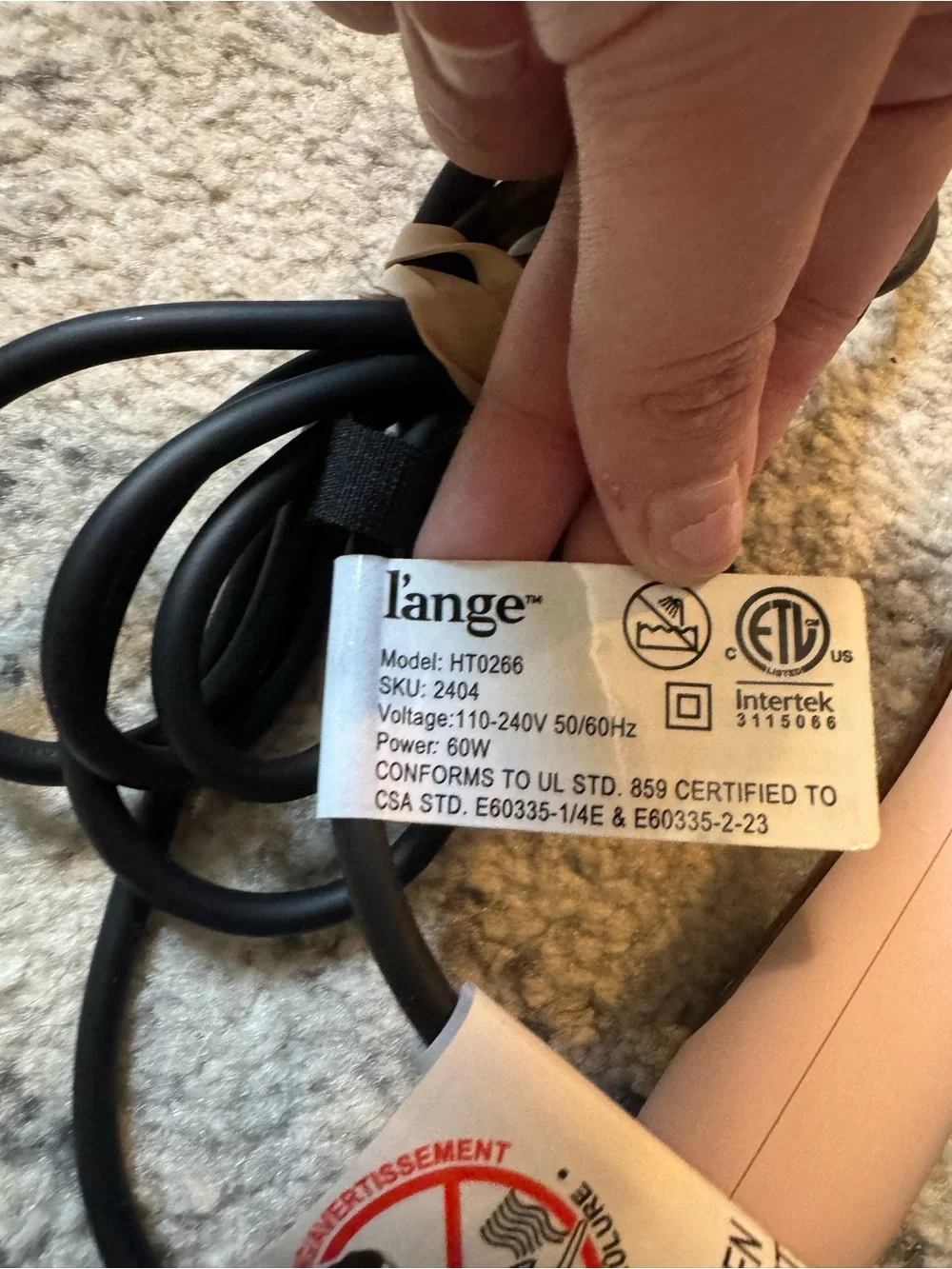 Lange Pink and Rose Gold Mini Hair Curling Wand